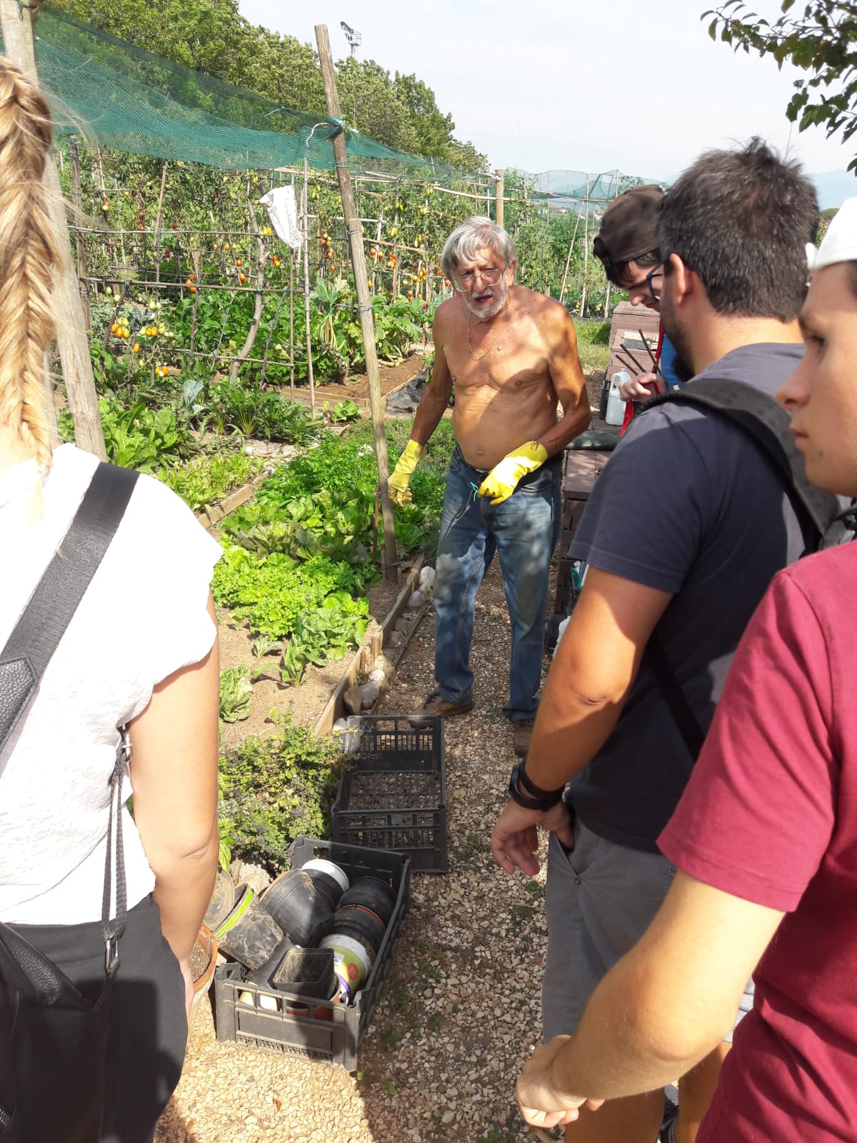 La visita all'orto urbano con il signor Renzo