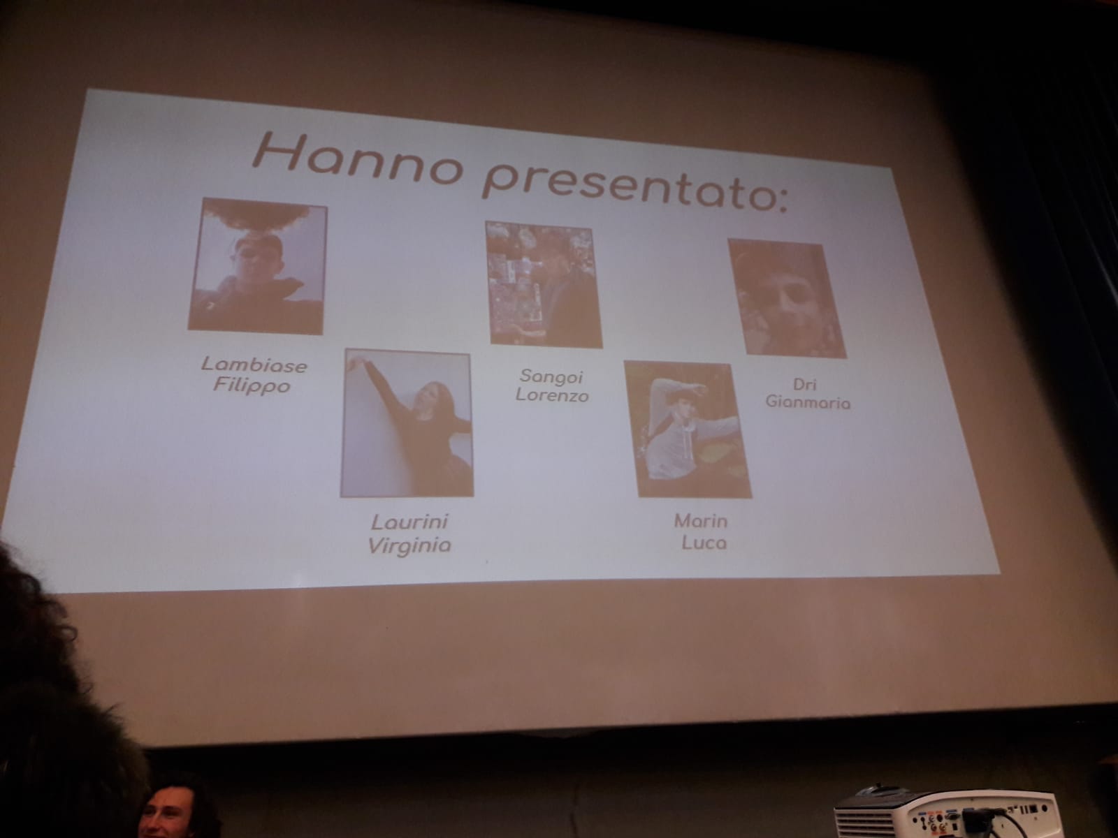 I presentatori della riunione