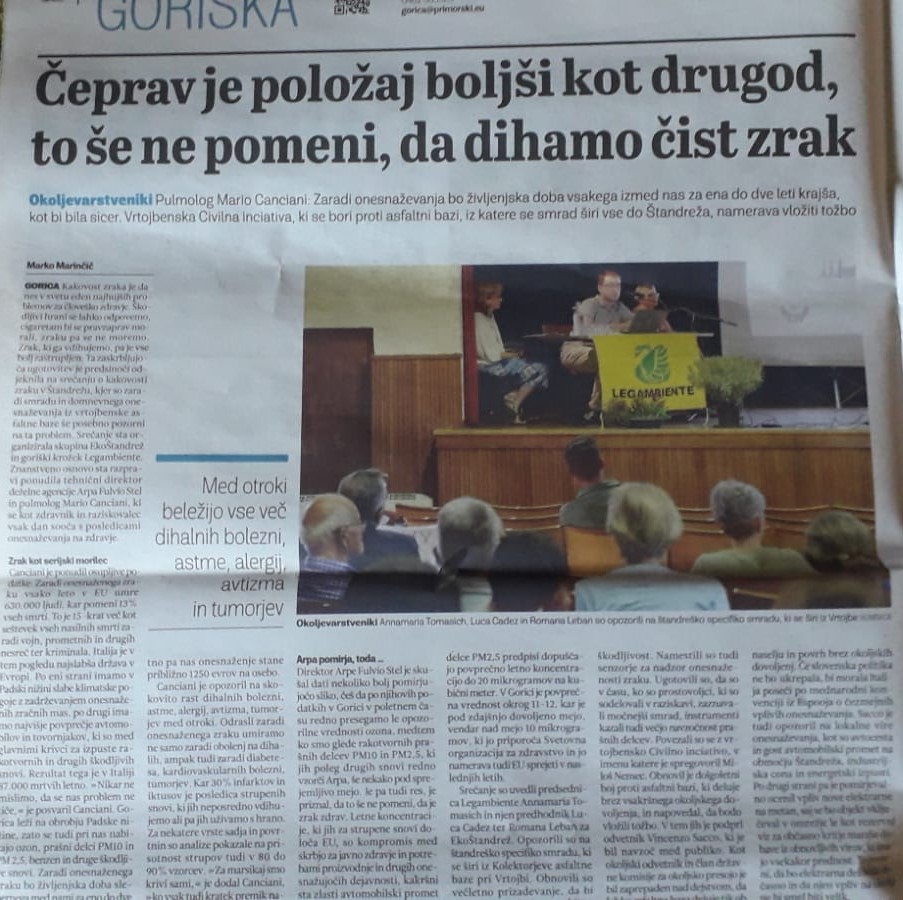 3 - La pagina del Primorski Dnevnik
